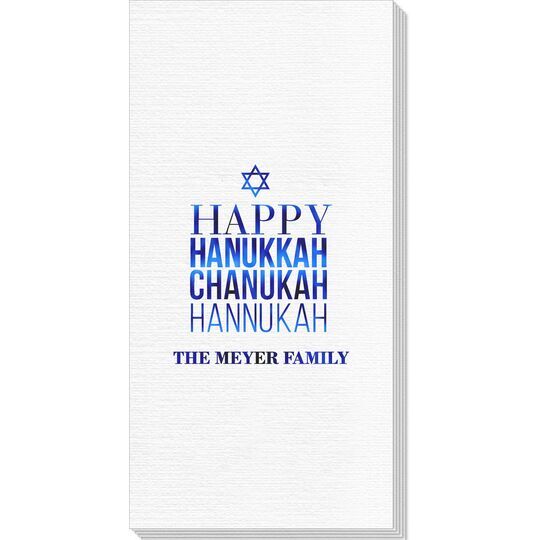 Hanukkah Chanukah Deville Guest Towels
